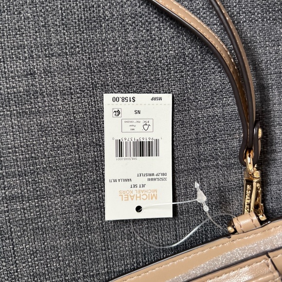 NWT MICHAEL KORS DOUBLE ZIP WRISTLET WALLET 8 IPHONE CASE - Picture 7 of 8